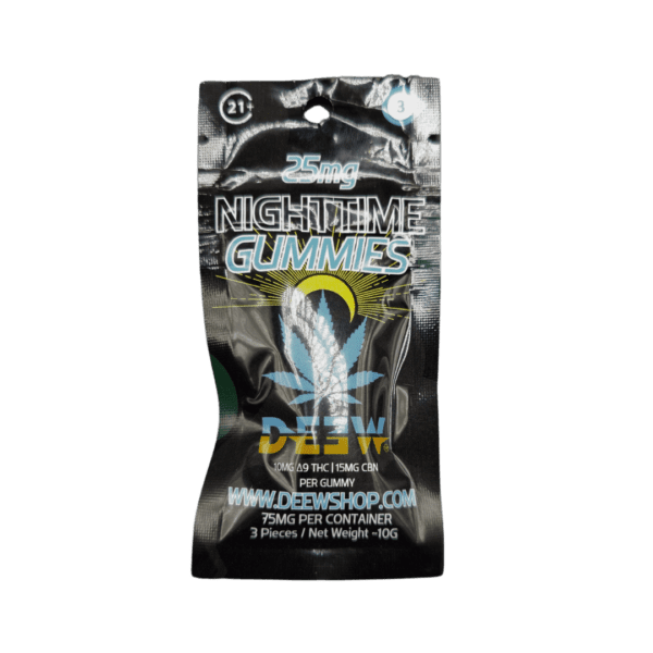 3 pack nighttime gummies thc cbn infused edible